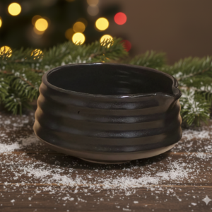 NACZYNIE CHAWAN MATCHA BLACK RINGS 330ml MADE by BOCERAMICA