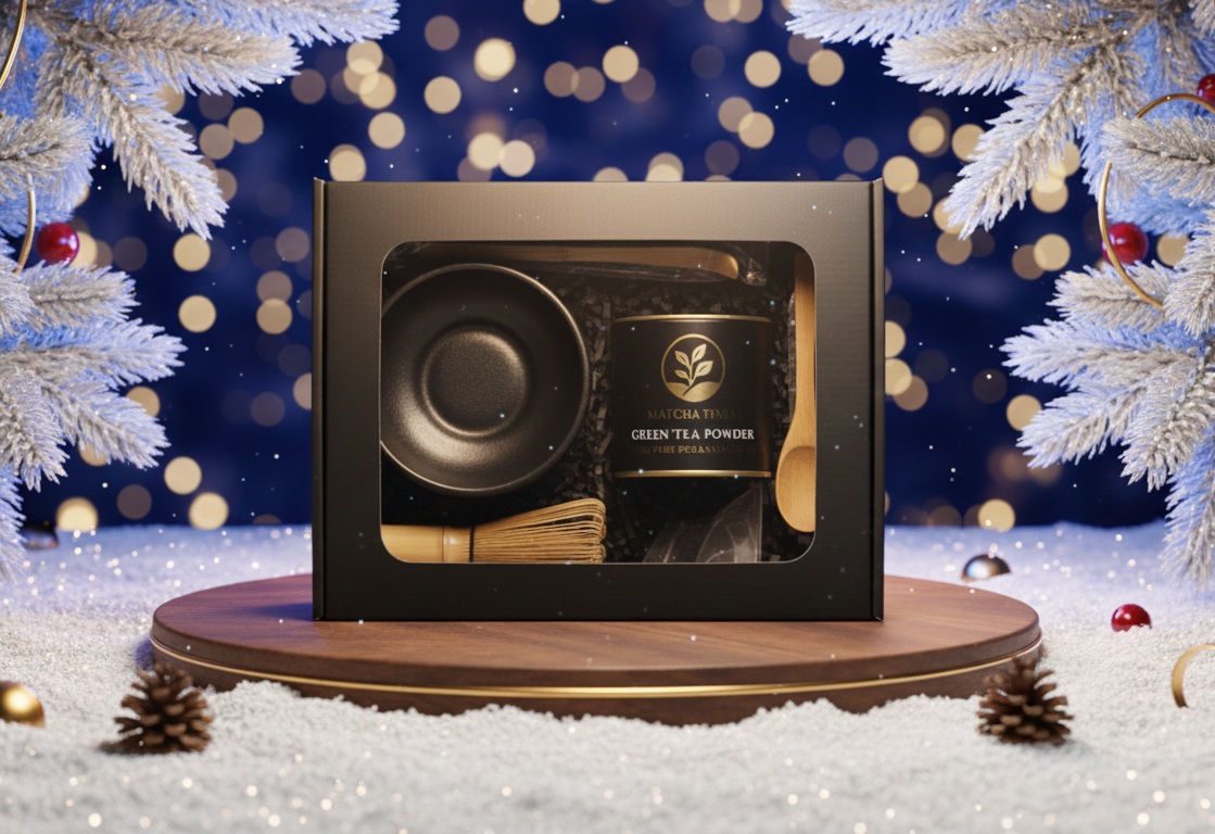 Zestaw VERDE ROYALE MATCHA JAPAN Chawan + Chasen + Kusenaoshi - obrazek 2